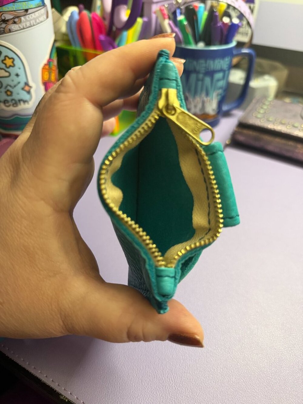 NWOT Thin Turquoise Sabrina Wallet by Portland Leather Goods - Picture 7 of 7